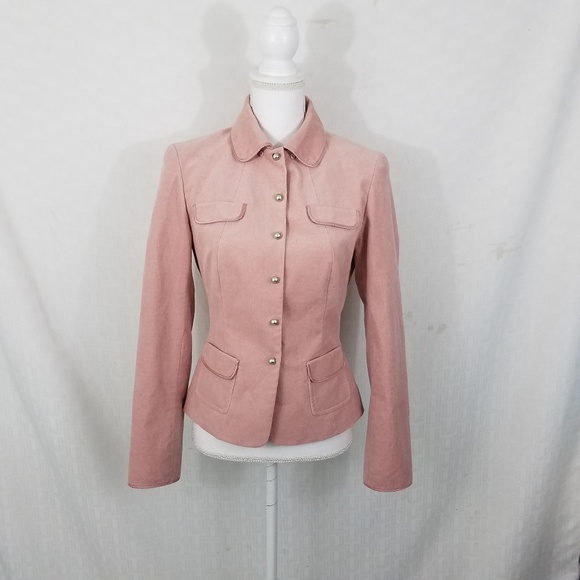 Tahari Jackets & Blazers - Tahari corduroy blazer pink blush career sz 6